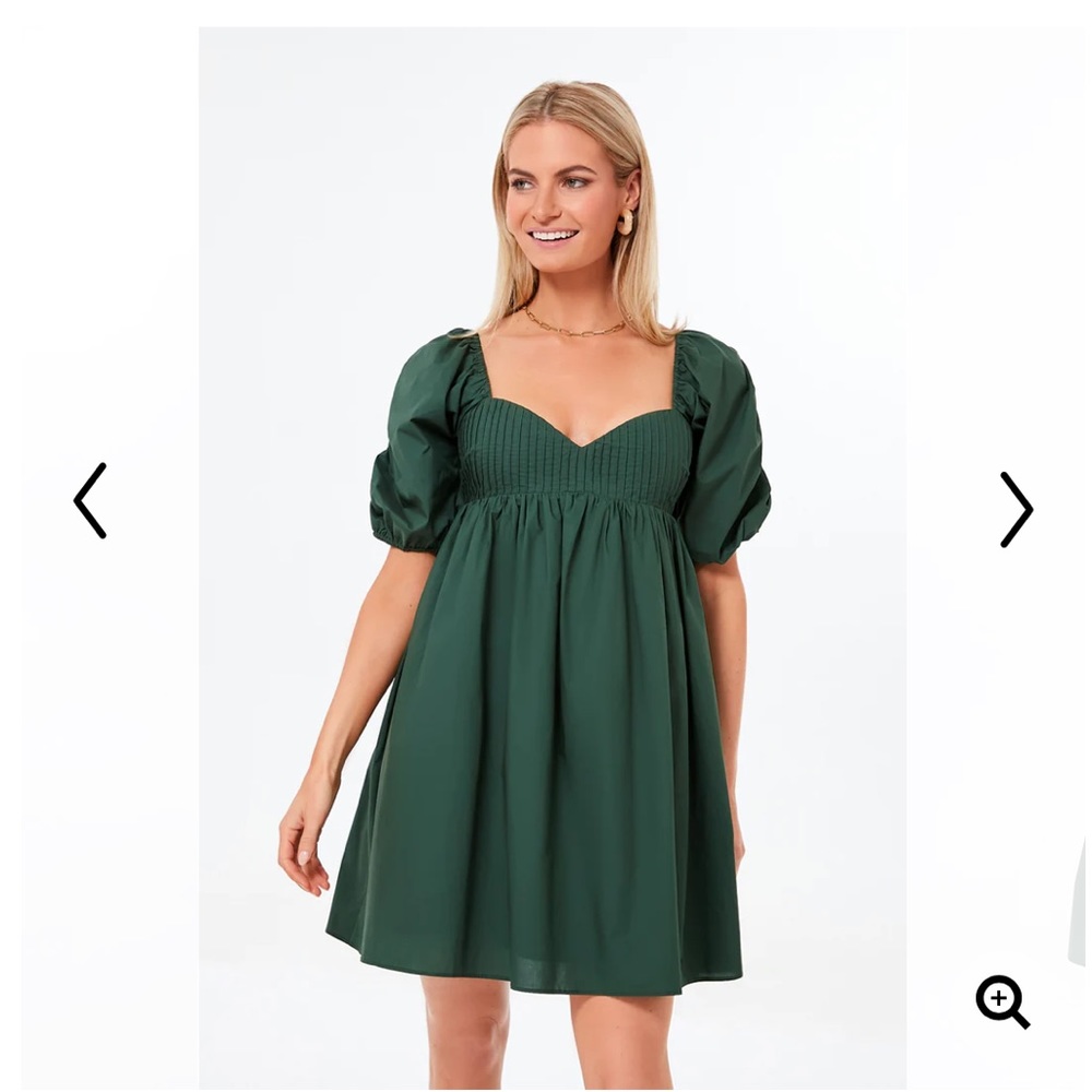 Hyacinth House Emerald Puff Sleeve Sasha Mini Dress